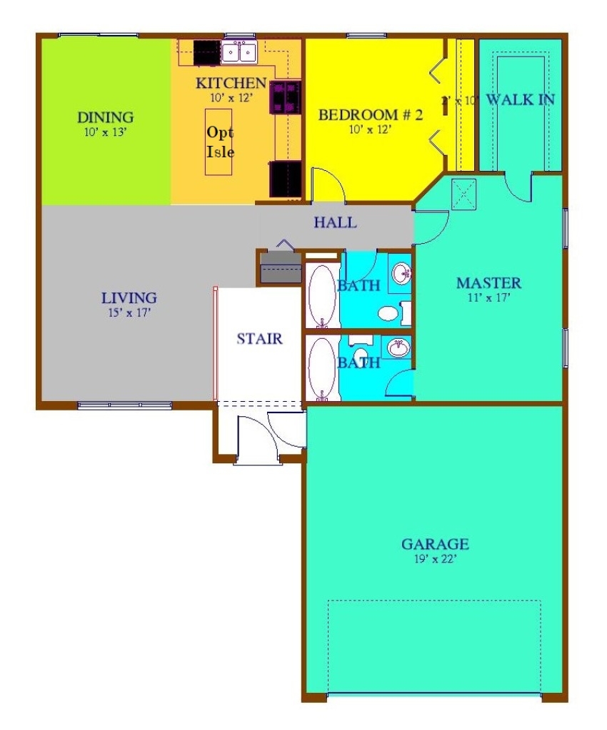 The Westwood II - Main Level Plan